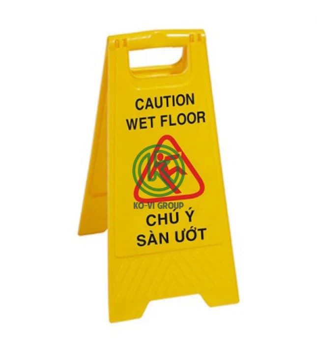 Biển báo chữ A : " Chú ý sàn ướt"